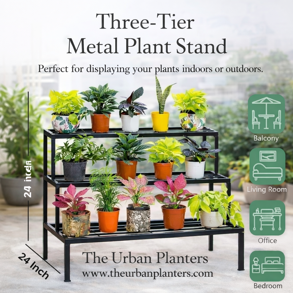 Three- Tier Metal Plant Stand - The Urban Planters