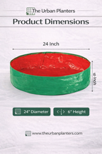 24” * 6" Extra-Large Heavy-Duty Round Grow Bags – Pack of 4 - The Urban Planters