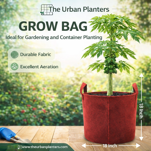 18*18 Inch Geo Fabric Grow Bag | Heavy Duty 400 GSM