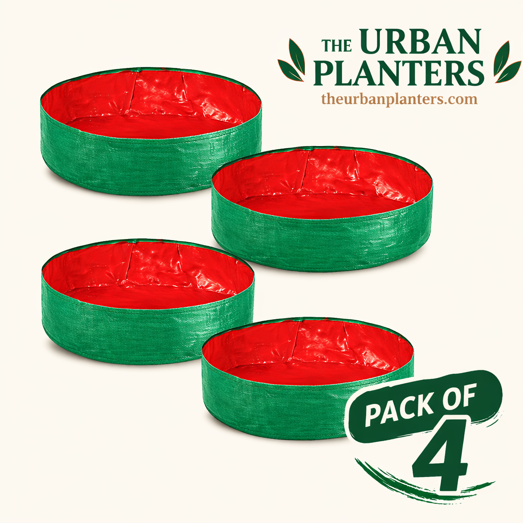 24” * 6" Extra-Large Heavy-Duty Round Grow Bags – Pack of 4